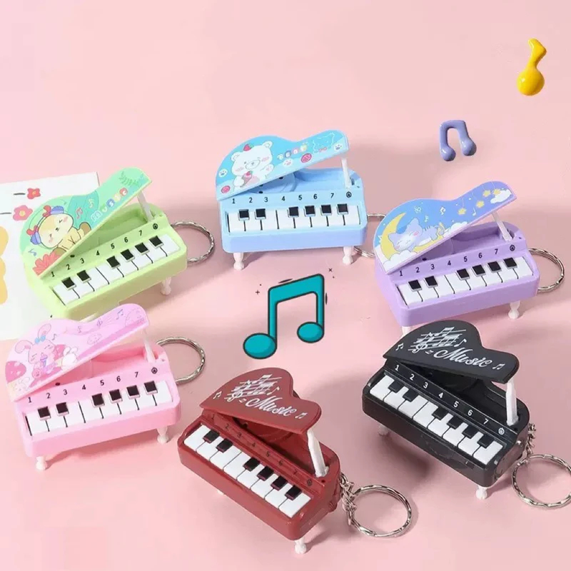 Audio Music Maker - 귀여운 미니 데스크탑 피아노 키체인, 다채로운