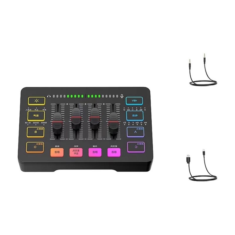 Audio Mixer 4 Channel - 2026 New-SC3 게임 음성 팟캐스트 게이밍