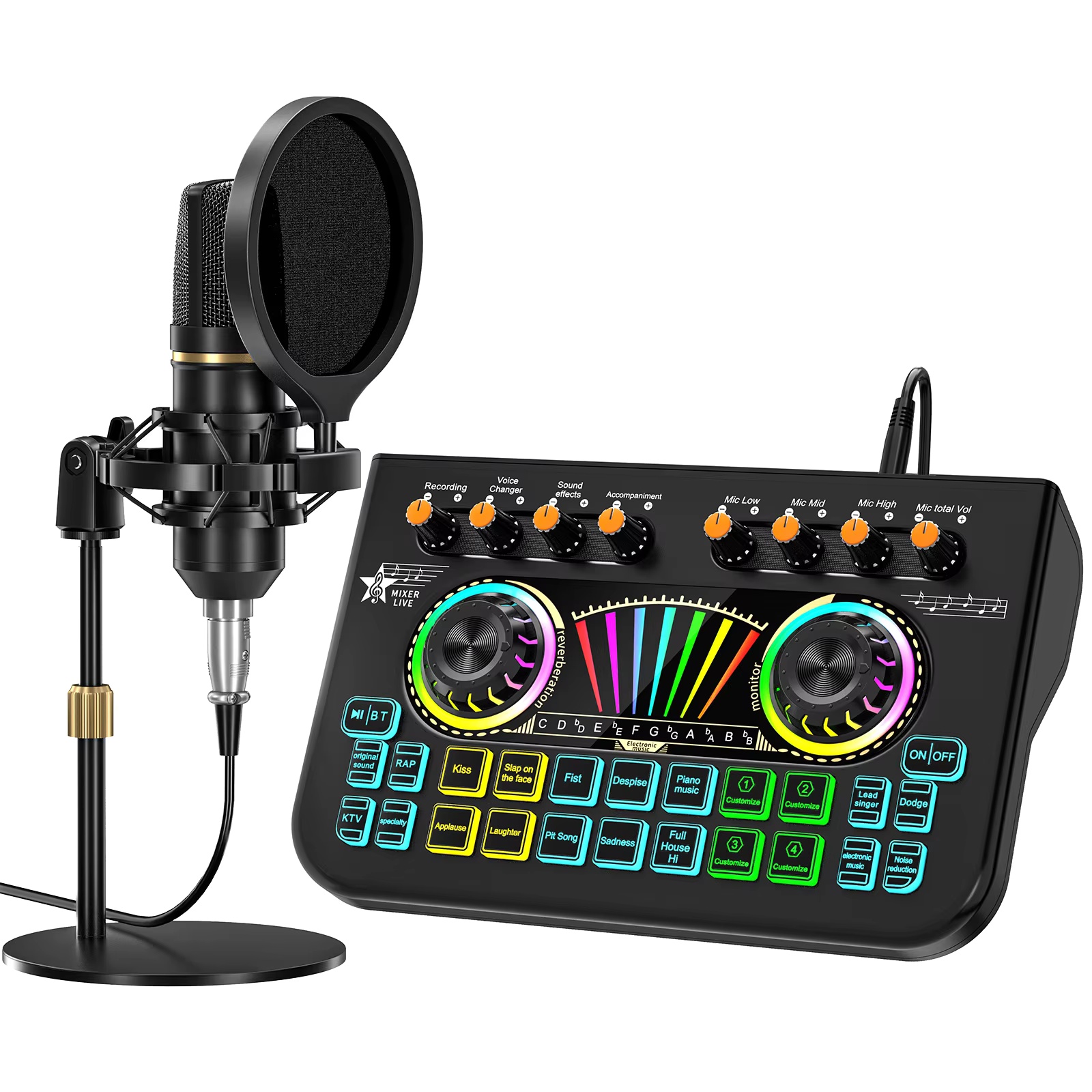 Audio And Music Mixer - 텐램프 X3 BM800 팟캐스트 마이크 번들